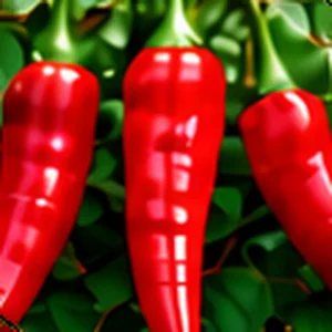 Piments rouges sur pied.